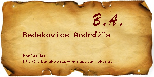 Bedekovics András névjegykártya